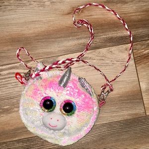 Ty beanie Round Sequins Purse NWOT